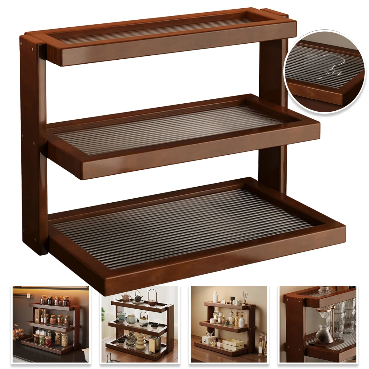 1PC Wood Retro Corner Shelf Multi-Tiered Space-Saving L-Shaped Cabinet Display Vintage Coffee Shop Organizer with Cup Holders
1PC Wood Retro Corner Shelf Multi-Tiered Space-Saving L-Shaped Cabinet Display Vintage Coffee Shop Organizer with Cup Holders