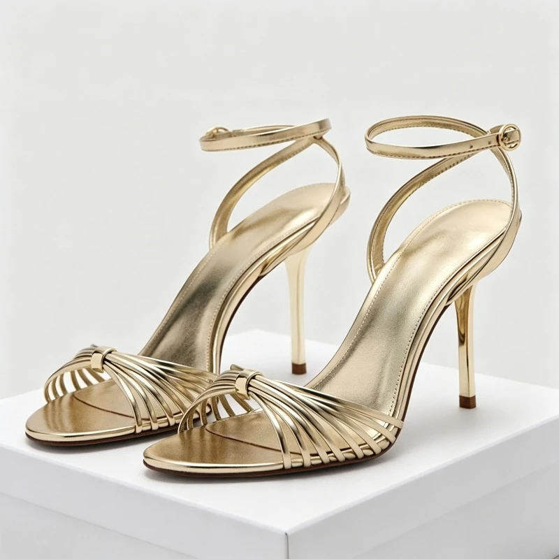 Sexy Summer High Heeled Sandals for Women Narrow Band Metal Buckle Details Banquet Party Shoes Designer Heels Zapatos Para Mujer
Sexy Summer High Heeled Sandals for Women Narrow Band Metal Buckle Details Banquet Party Shoes Designer Heels Zapatos Para Mujer