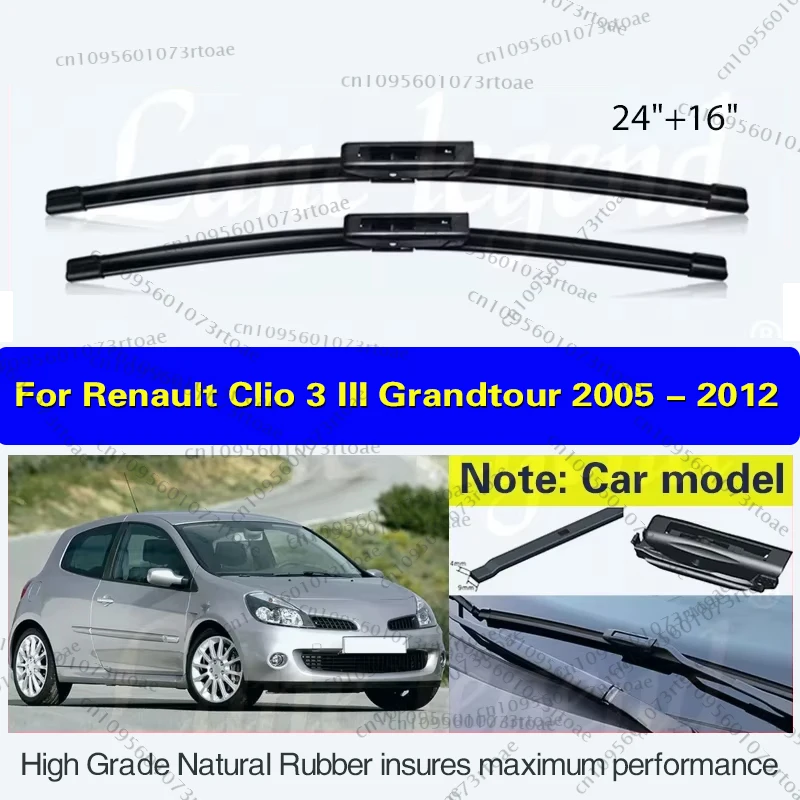 For Renault Clio 3 III Grandtour 2005 - 2012 2011 2010 Wiper LHD Front Wiper Blades Windshield Windscreen Window Brushes 24"+16"
For Renault Clio 3 III Grandtour 2005 - 2012 2011 2010 Wiper LHD Front Wiper Blades Windshield Windscreen Window Brushes 24"+16"