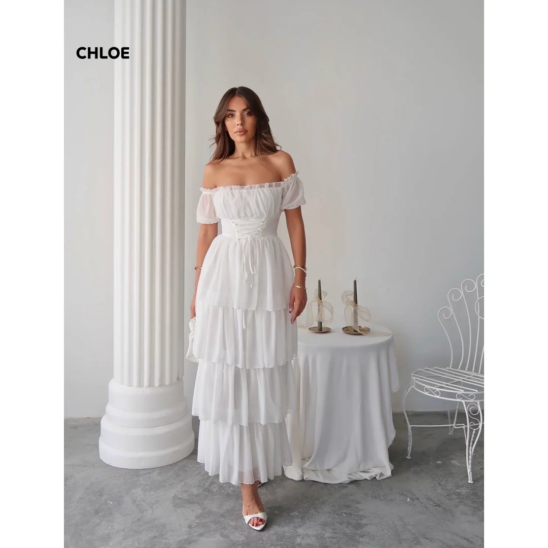 Line A Women Evening Dresses for Special Occasions Custom Made Off-shoulder Elegant Gown Short Sleeve Prom Dress Robe Soiree
Line A Women Evening Dresses for Special Occasions Custom Made Off-shoulder Elegant Gown Short Sleeve Prom Dress Robe Soiree
