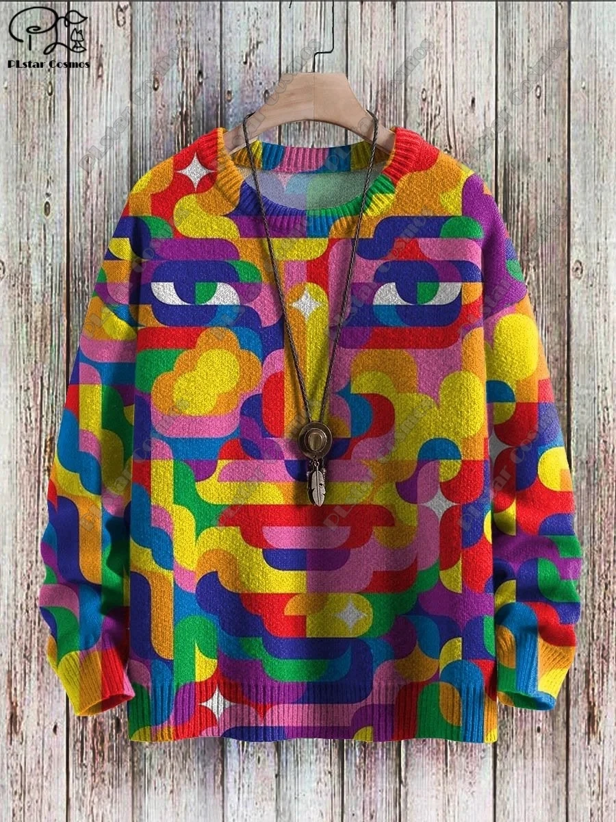 PLstar Cosmos new 3D printing retro pattern series Christmas warm ugly sweater street casual unisex winter sweater F-2
PLstar Cosmos new 3D printing retro pattern series Christmas warm ugly sweater street casual unisex winter sweater F-2