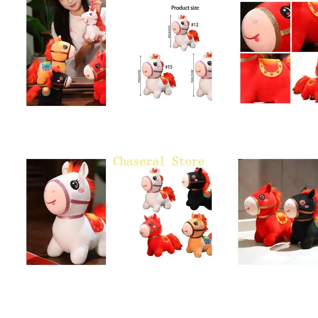 E7CE 4 шт. мягкая плюшевая кукла-лошадь-компаньон, кукла-животное для китайского Нового года
E7CE 4 шт. мягкая плюшевая кукла-лошадь-компаньон, кукла-животное для китайского Нового года