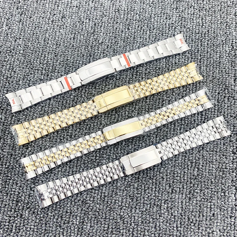 20mm Interface Width Log Water Ghost Steel Strap Stainless Steel Folding Buckle Gold Oyster Style Constant Motion Watch Parts
20mm Interface Width Log Water Ghost Steel Strap Stainless Steel Folding Buckle Gold Oyster Style Constant Motion Watch Parts