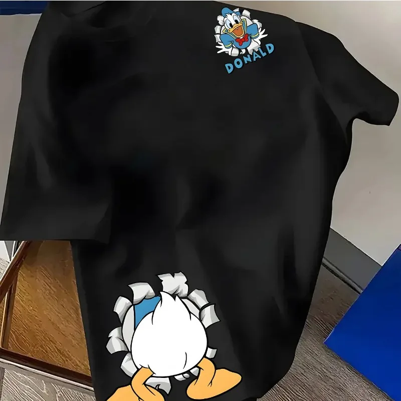 Авторизованная мужская классическая футболка с уникальным дизайном Disney с рисунком Дональда Дака, осенняя уличная рубашка из чистого хлопка с короткими рукавами
Авторизованная мужская классическая футболка с уникальным дизайном Disney с рисунком Дональда Дака, осенняя уличная рубашка из чистого хлопка с короткими рукавами
