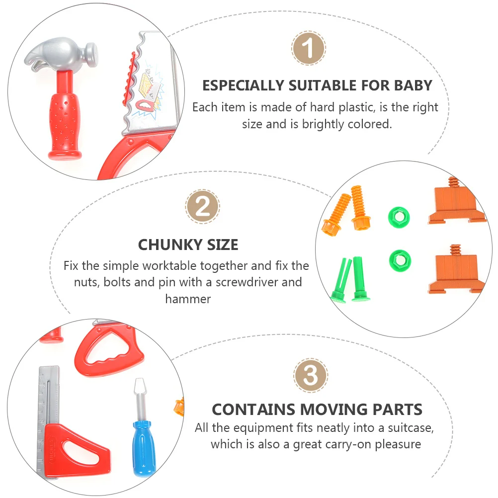 1Set Plastic Tool Box Kid Handyman Playset Chunky Size Workbench Construction Role Playing Kit Workshop Toolbox Accessory
1Set Plastic Tool Box Kid Handyman Playset Chunky Size Workbench Construction Role Playing Kit Workshop Toolbox Accessory