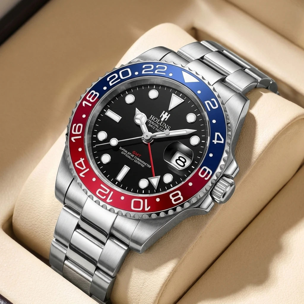 1 trendy two-tone bezel watch with metal strap, simple black dial, stylish and versatile, suitable
1 trendy two-tone bezel watch with metal strap, simple black dial, stylish and versatile, suitable