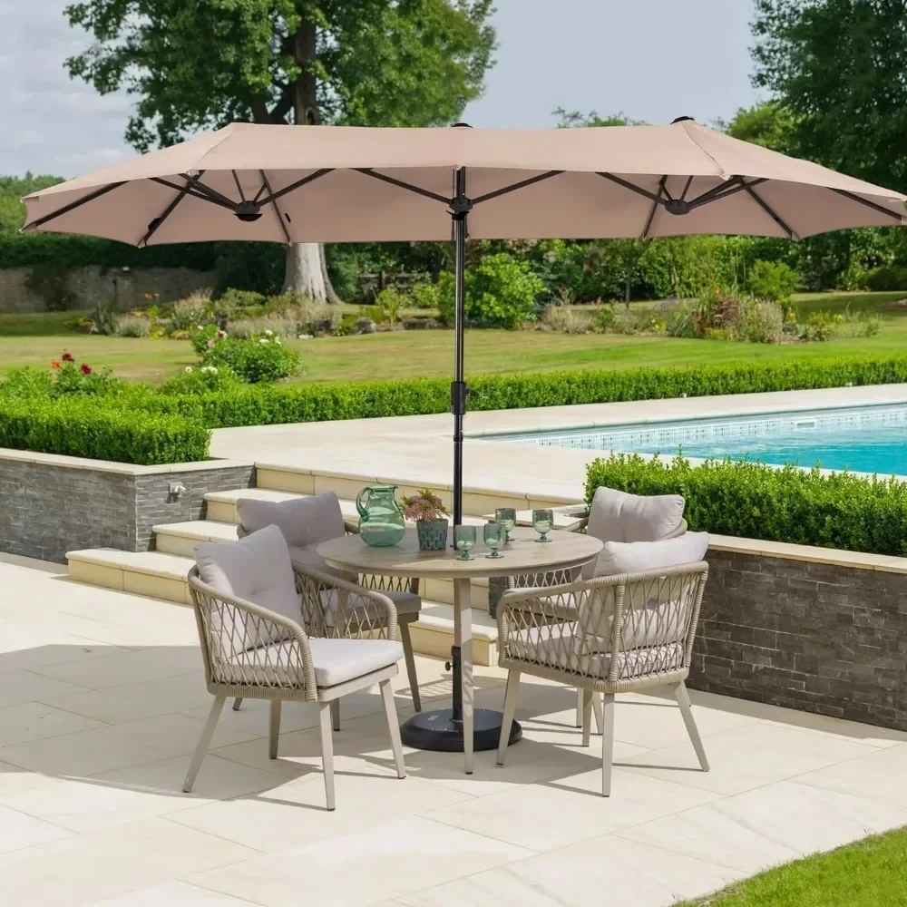 13 foot rectangular terrace sunshade umbrella, large outdoor umbrella with a crank, powerful UV protection
13 foot rectangular terrace sunshade umbrella, large outdoor umbrella with a crank, powerful UV protection