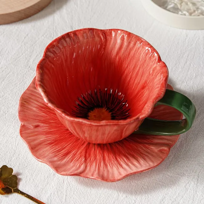 1pc 350Ml Ceramic Flower Coffee Cup Design Sense, Niche Women's High-value Latte Cup, Beautiful Sauce Set, Tea Cup Set
1pc 350Ml Ceramic Flower Coffee Cup Design Sense, Niche Women's High-value Latte Cup, Beautiful Sauce Set, Tea Cup Set
