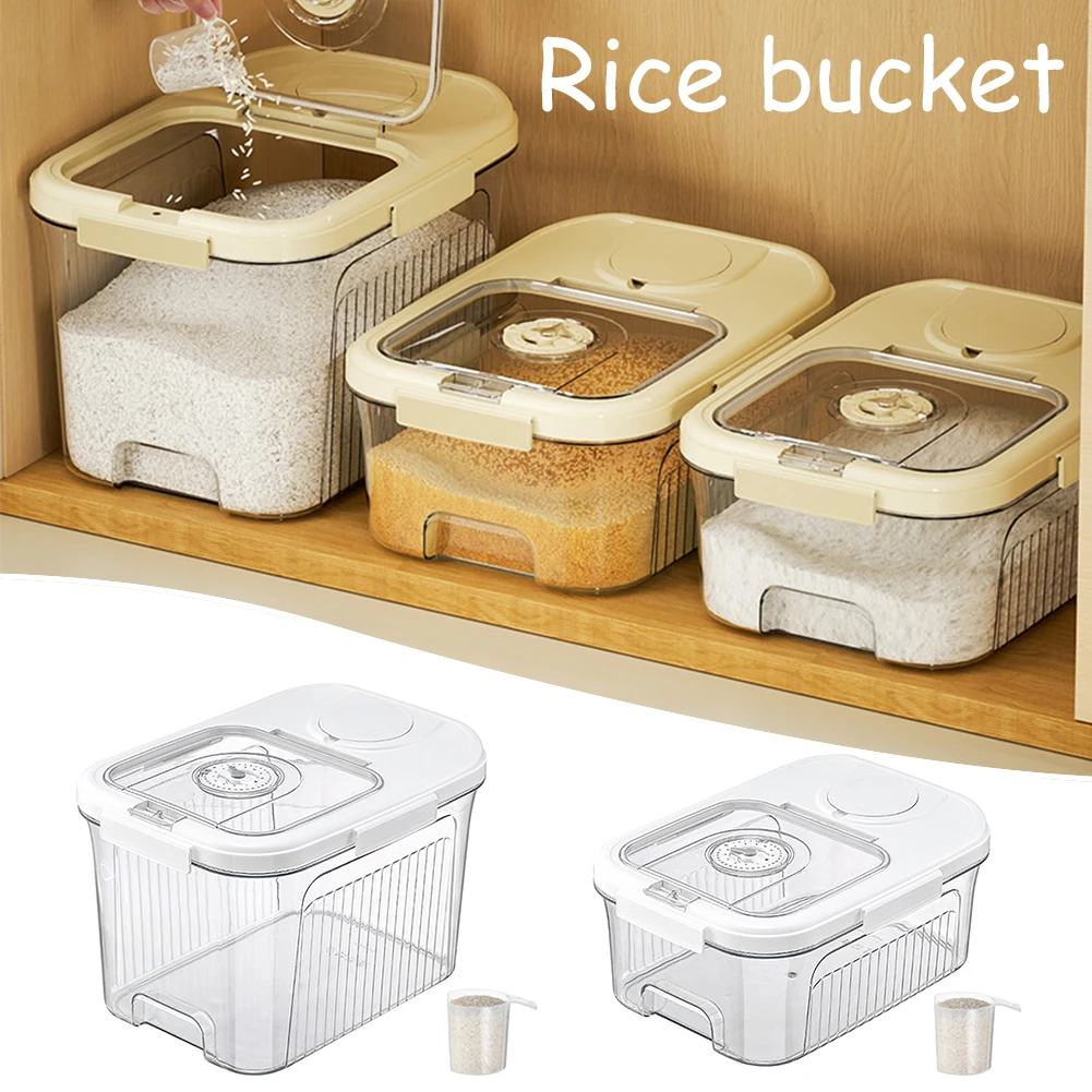 Kitchen Transparent Rices Sealed Bucket Durable Large Capacity Container For Kitchen Home
Kitchen Transparent Rices Sealed Bucket Durable Large Capacity Container For Kitchen Home