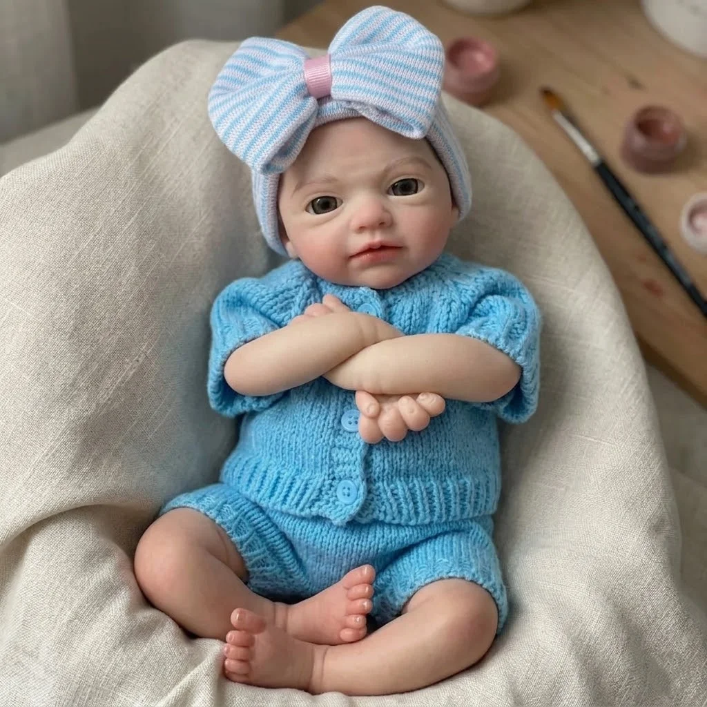 13Inch Can Open Mouth Full Solid bebé reborn de silicona completo Girl Doll Paint & Unpaint Skin Reborn Doll for Family's Gift
13Inch Can Open Mouth Full Solid bebé reborn de silicona completo Girl Doll Paint & Unpaint Skin Reborn Doll for Family's Gift