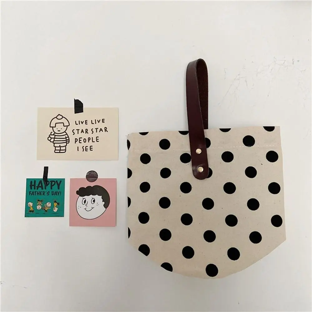 Vintage Wave Point Polka Dot Canvas Bucket Bag Large Capacity Korean Style Handbag Lunch Bag Tote Bag Mummy Bag Storage Bag
Vintage Wave Point Polka Dot Canvas Bucket Bag Large Capacity Korean Style Handbag Lunch Bag Tote Bag Mummy Bag Storage Bag