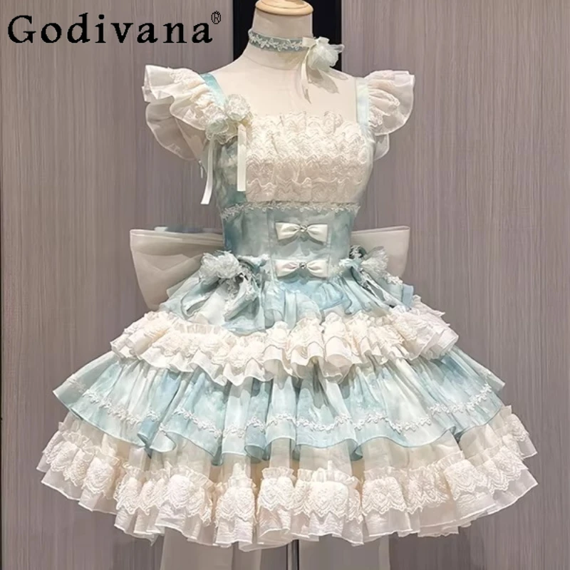 Мини-платья в стиле балетной лолиты JSK с бантом и кружевными вставками, элегантное платье с завышенной талией для девочек, платье для дня рождения для женщин
Мини-платья в стиле балетной лолиты JSK с бантом и кружевными вставками, элегантное платье с завышенной талией для девочек, платье для дня рождения для женщин