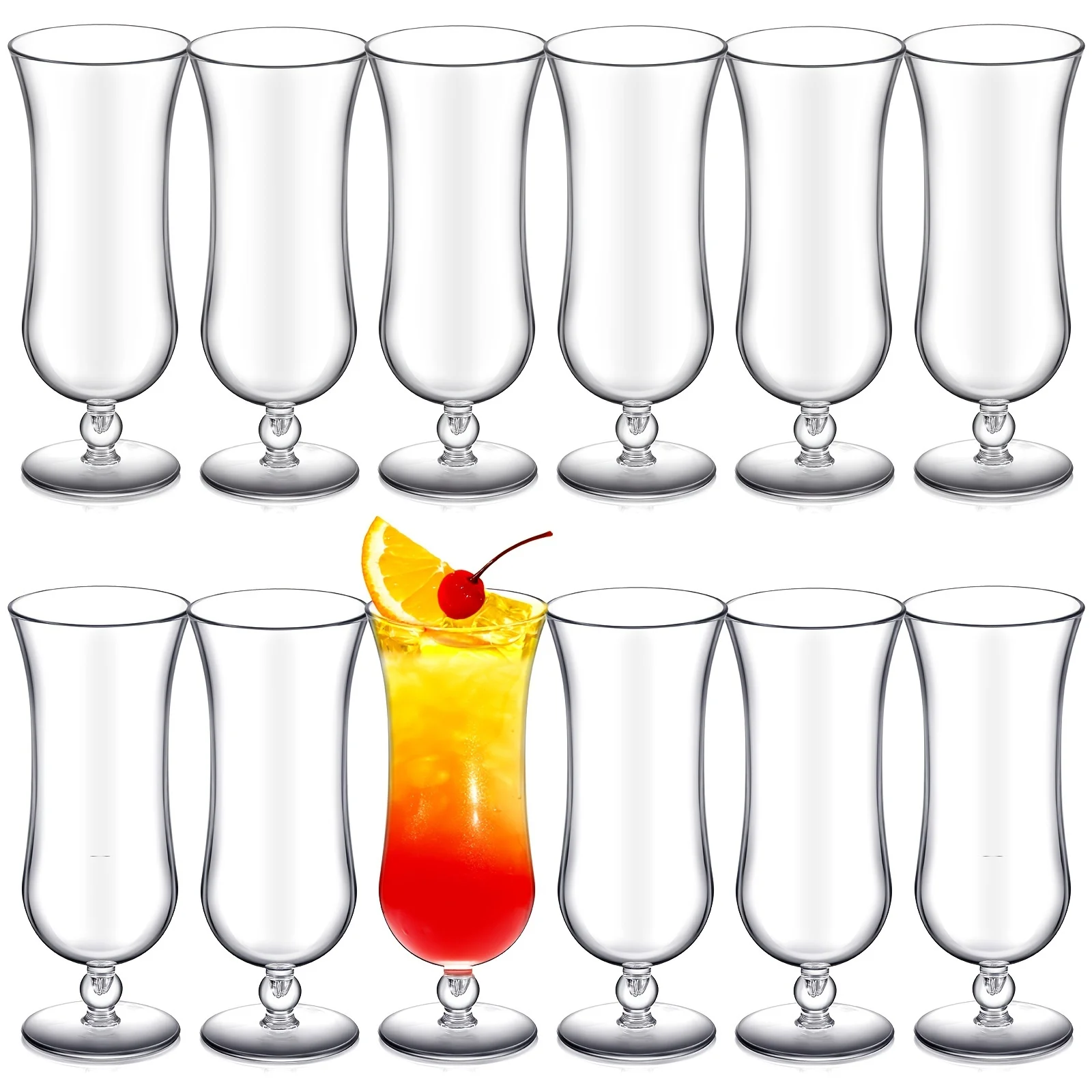 12pcs Plastic Hurricane Glasses 15oz Shatter Resistant Clear Plastic Pina Colada Cocktail Glasses Break Resistant
12pcs Plastic Hurricane Glasses 15oz Shatter Resistant Clear Plastic Pina Colada Cocktail Glasses Break Resistant
