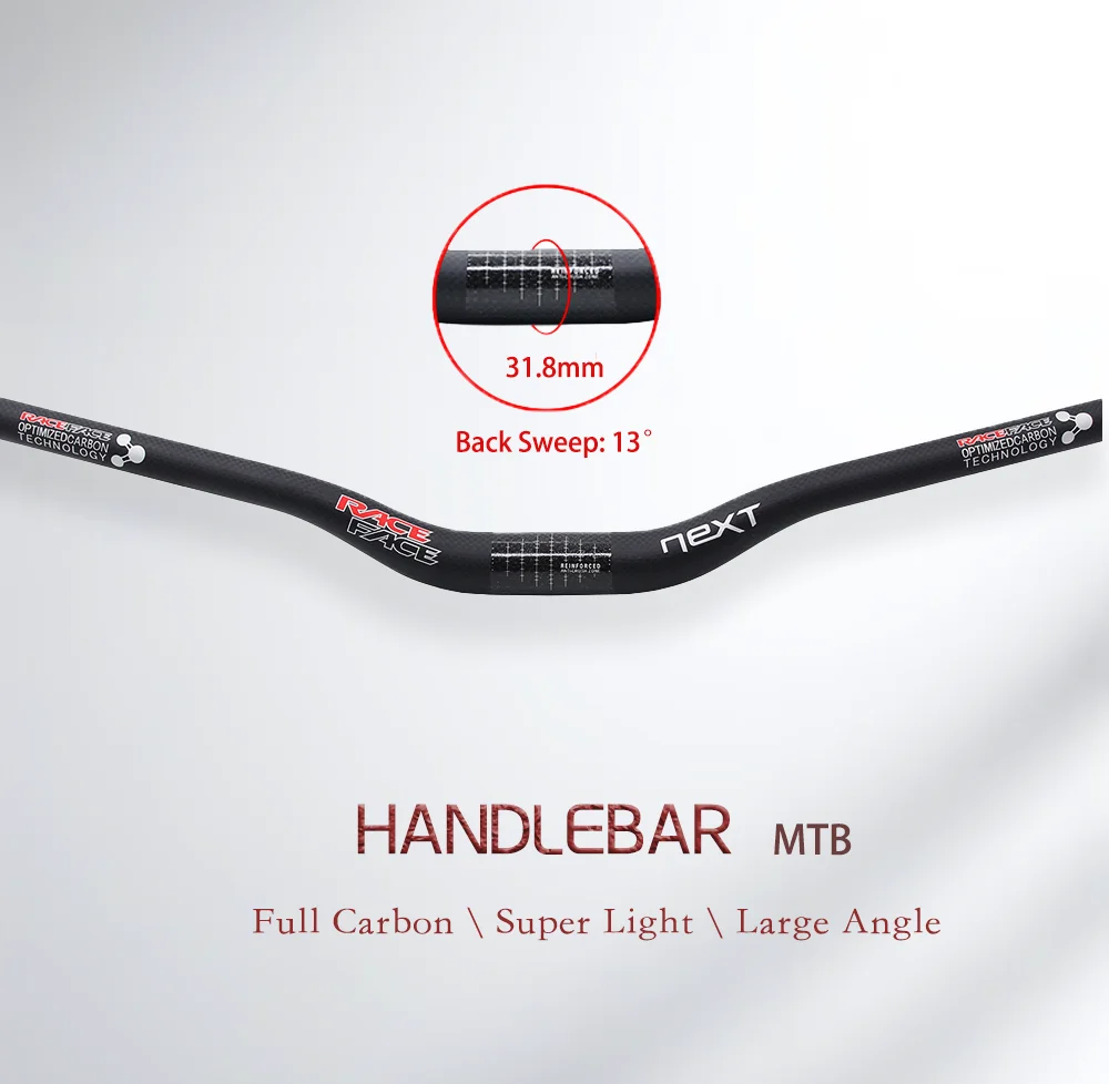 NEXT Ultra Light Mountain Handlebar, Full Carbon Fiber 3K Pattern, 31.8mm Diameter, High Gloss Matte 720-760mm Optional
NEXT Ultra Light Mountain Handlebar, Full Carbon Fiber 3K Pattern, 31.8mm Diameter, High Gloss Matte 720-760mm Optional