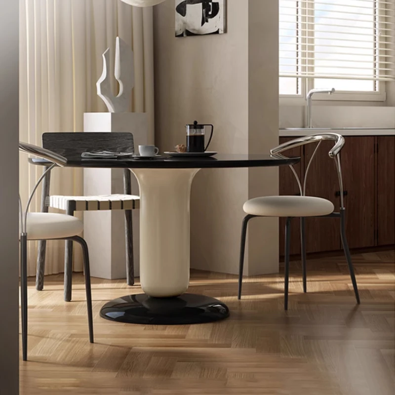 Solid wood round dining table, small modern simple dining table, cream style dining table
Solid wood round dining table, small modern simple dining table, cream style dining table