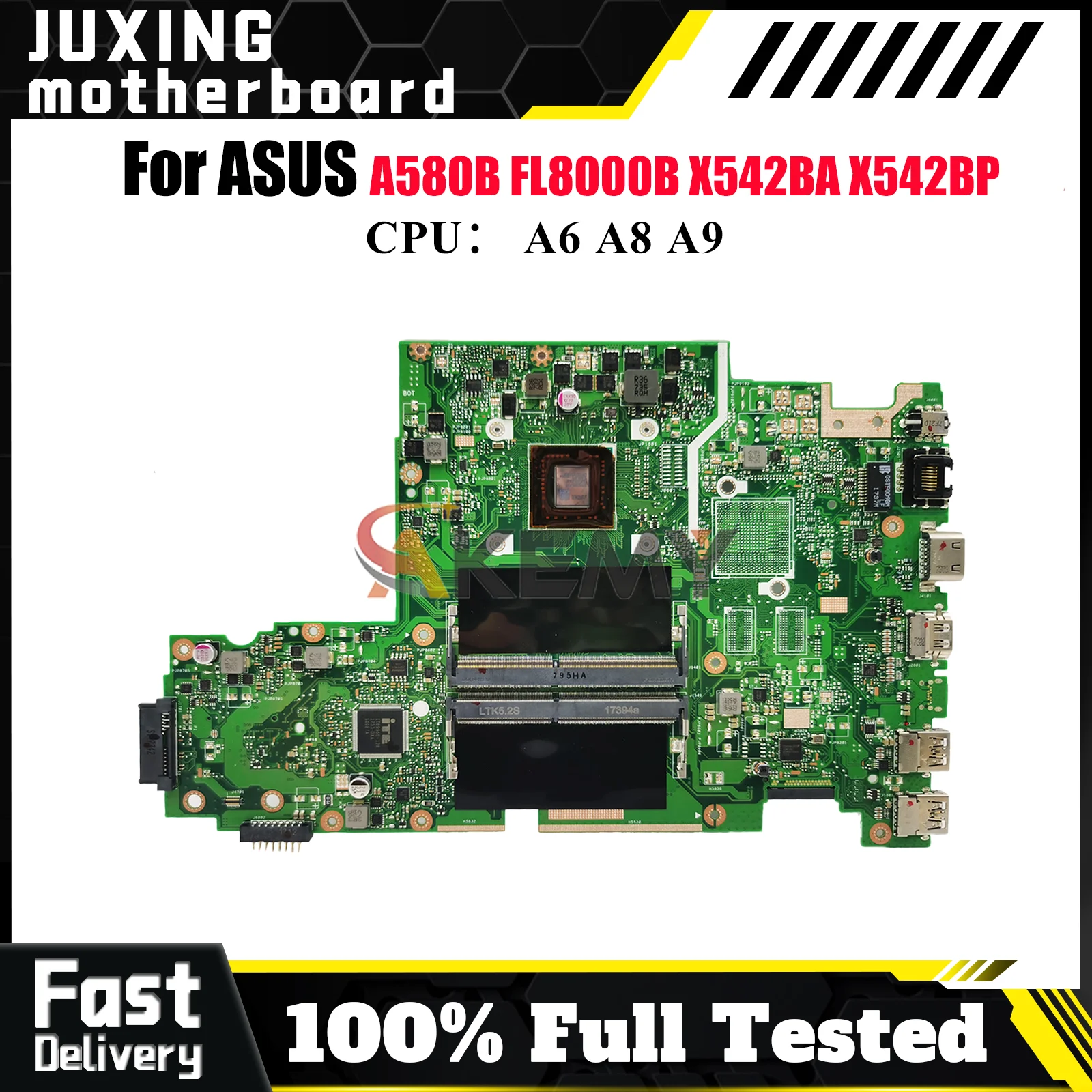 X542BA Laptop Motherboard For ASUS VivoBook A580B X542BA FL8000B X542BP X542B Notebook Mainboard With A6 A8 A9 CPU 100% tests OK
X542BA Laptop Motherboard For ASUS VivoBook A580B X542BA FL8000B X542BP X542B Notebook Mainboard With A6 A8 A9 CPU 100% tests OK