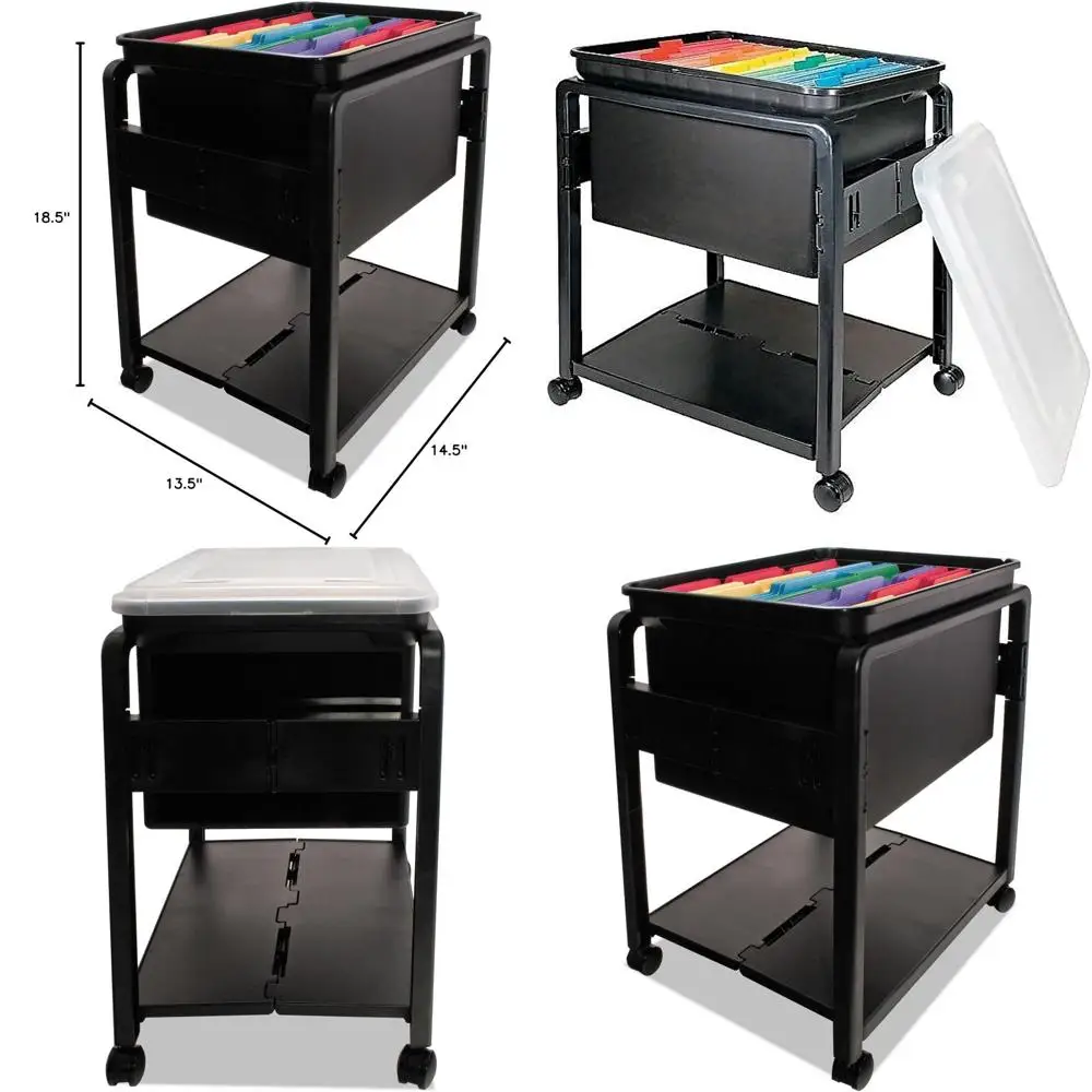 Мобильная складная тележка для документов, 14,5 Ш x 18,5 Г x 21,75 В, прозрачная и черная
Мобильная складная тележка для документов, 14,5 Ш x 18,5 Г x 21,75 В, прозрачная и черная