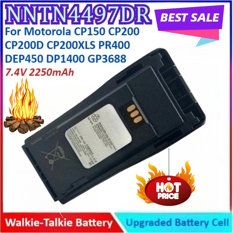 2250mAh 7.4V NNTN4497DR Walkie Talkie Battery for Motorola CP150 CP200 CP200D CP200XLS PR400 DEP450 DP1400 GP3688 High Quality
2250mAh 7.4V NNTN4497DR Walkie Talkie Battery for Motorola CP150 CP200 CP200D CP200XLS PR400 DEP450 DP1400 GP3688 High Quality