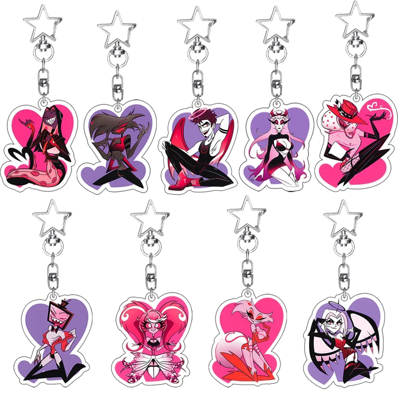 Hazbin Hotel Anime Cartoon Heart Shaped Double-sided Print Characters Star Charm Acrylic Keychain Girls Boys Couple Pendant Gift
Hazbin Hotel Anime Cartoon Heart Shaped Double-sided Print Characters Star Charm Acrylic Keychain Girls Boys Couple Pendant Gift