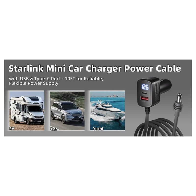N35R_Для кабеля питания Starlink Адаптер прикуривателя Cigarrete к кабелю питания постоянного тока_1
N35R_Для кабеля питания Starlink Адаптер прикуривателя Cigarrete к кабелю питания постоянного тока_1