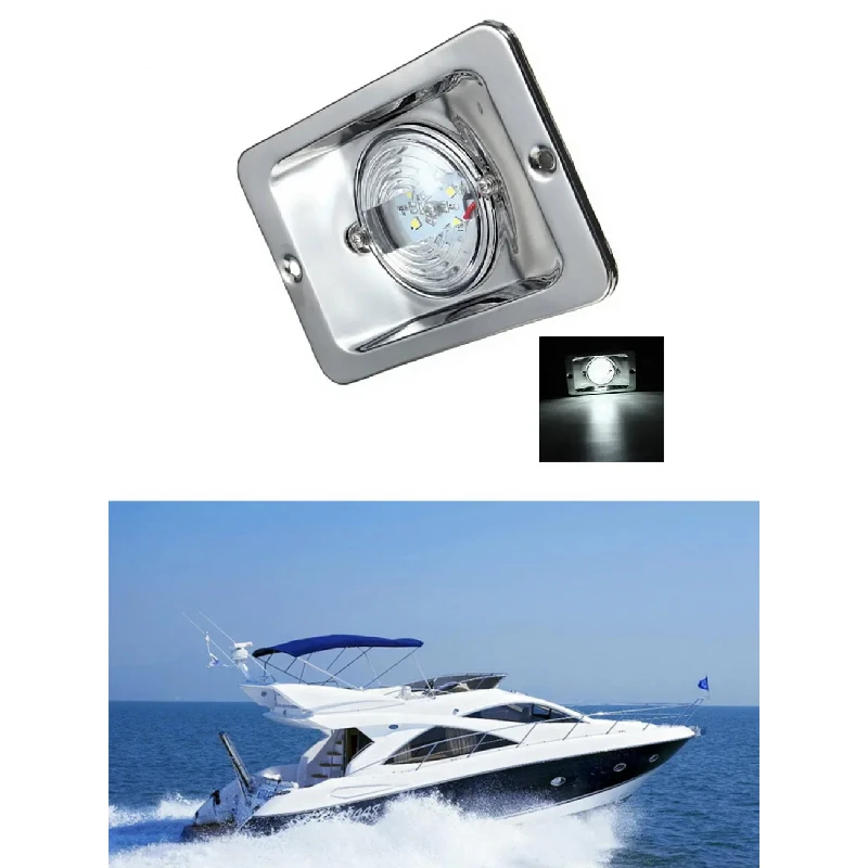 1 Pcs 12V Waterproof Stainless Steel Navigation Lamp White LED Square Light Transom Ship Lights for Marine Boat Ship
1 Pcs 12V Waterproof Stainless Steel Navigation Lamp White LED Square Light Transom Ship Lights for Marine Boat Ship