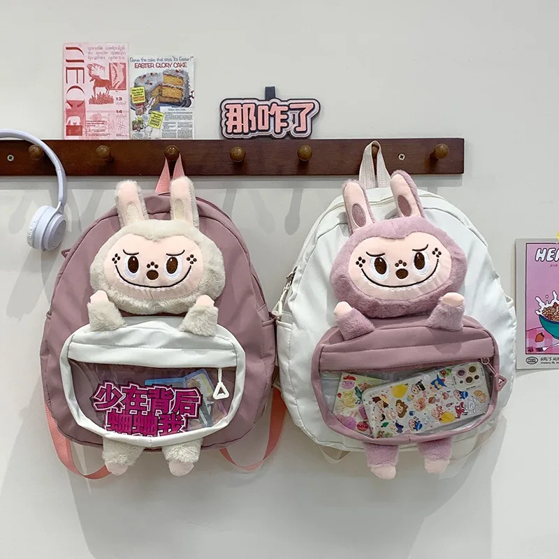 2025 New Cute Girl Heart Cartoon Backpack Cute LABUBU Doll Large Capacity Plush Backpack Versatile Travel Bag
2025 New Cute Girl Heart Cartoon Backpack Cute LABUBU Doll Large Capacity Plush Backpack Versatile Travel Bag