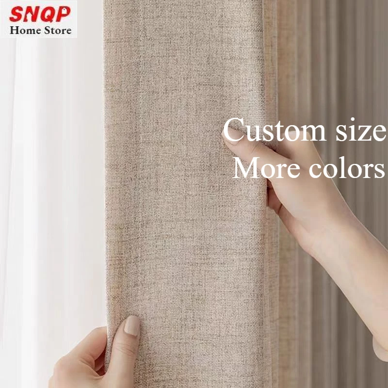 Japanese Thickened Cotton and Linen Semi-Blackout Curtains for Living Room Bedroom Dining Custom Size Tulle Simple Partition
Japanese Thickened Cotton and Linen Semi-Blackout Curtains for Living Room Bedroom Dining Custom Size Tulle Simple Partition