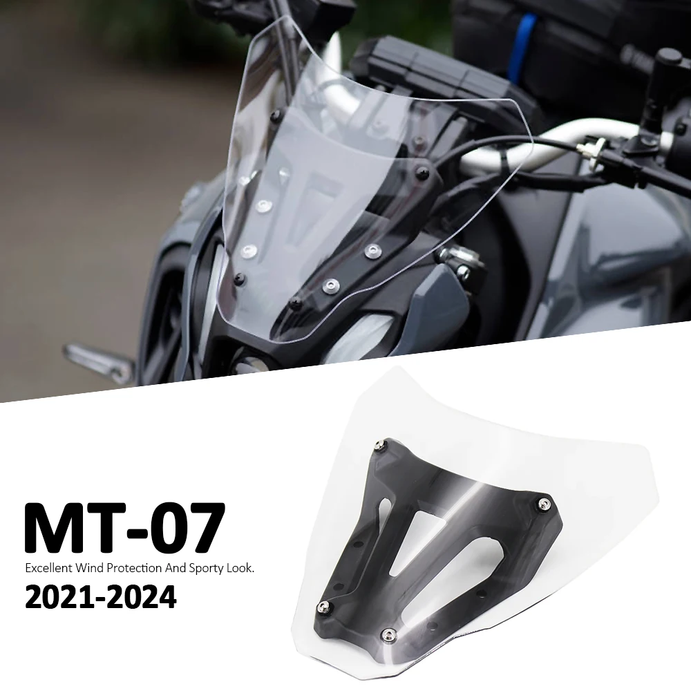Motorcycle Windshield Windscreen Kit Deflector Fairing Cover Wind Screen Accessories For YAMAHA MT07 FZ07 MT 07 MT-07 2021-2024
Motorcycle Windshield Windscreen Kit Deflector Fairing Cover Wind Screen Accessories For YAMAHA MT07 FZ07 MT 07 MT-07 2021-2024