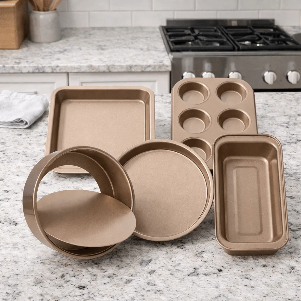 5PCS Carbon Steel Baking Pan Set Non-stick Rolled Edge Design Complete Baking Tray Kit DIY Heat-resistant Cake Mold Cookie
5PCS Carbon Steel Baking Pan Set Non-stick Rolled Edge Design Complete Baking Tray Kit DIY Heat-resistant Cake Mold Cookie