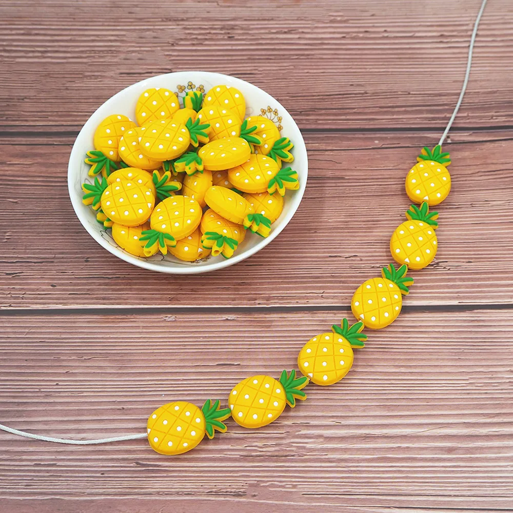 Chenkai 50pcs Silicone Pineapple Beads Baby Fruit Bead BPA Free Teething Infant Chewable Dummy Necklace Pacifier Toy Accessories
Chenkai 50pcs Silicone Pineapple Beads Baby Fruit Bead BPA Free Teething Infant Chewable Dummy Necklace Pacifier Toy Accessories