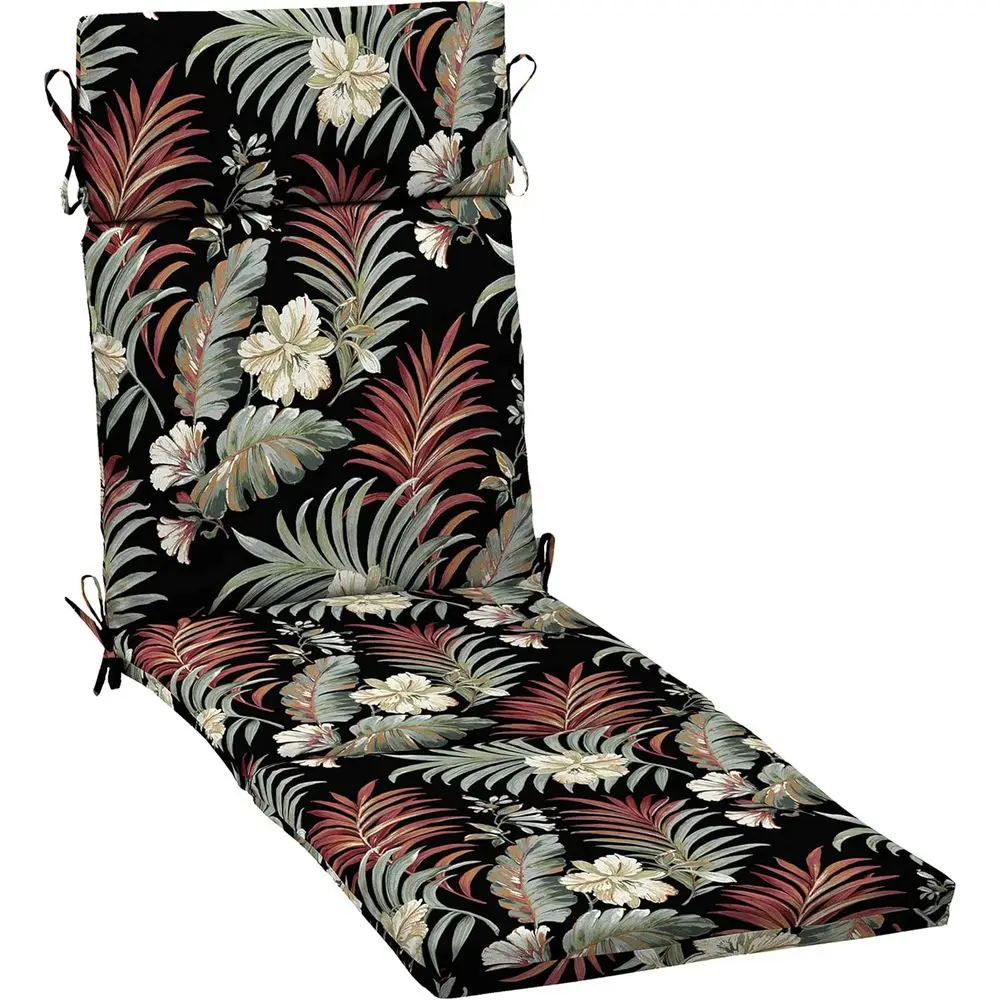 Outdoor Chaise Cushion, 21x72 inches, Weather and Rain Resistant, Black Tropical Print Patio Cushion
Outdoor Chaise Cushion, 21x72 inches, Weather and Rain Resistant, Black Tropical Print Patio Cushion