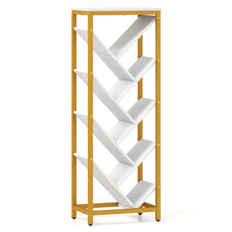 9-Tier Freestanding Bookcase for Hardcover Books-White
9-Tier Freestanding Bookcase for Hardcover Books-White