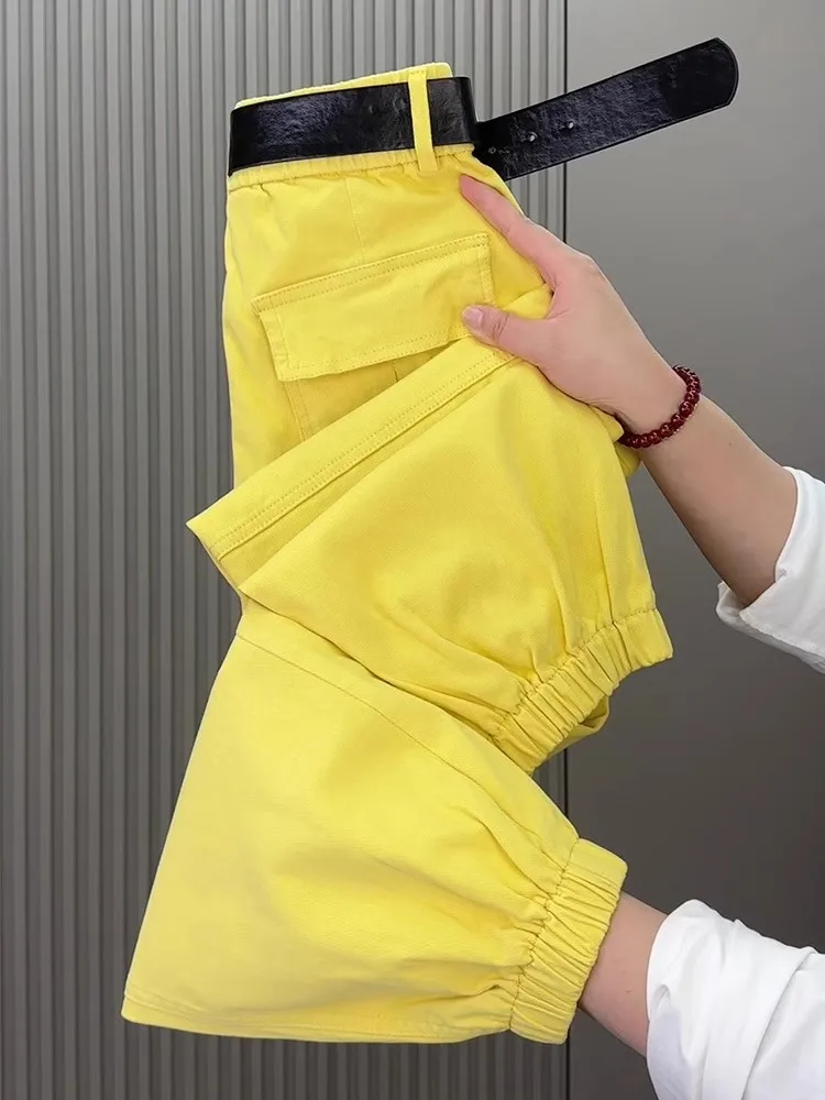 Women Fashion Casual Pants Spring Autumn New High Waist Loose Thin Washed Cotton Cropped Trousers Fashion Streetwear Haren Pants
Women Fashion Casual Pants Spring Autumn New High Waist Loose Thin Washed Cotton Cropped Trousers Fashion Streetwear Haren Pants