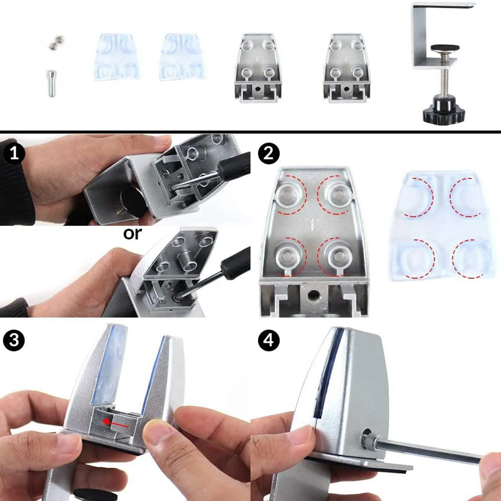 A74E-6 Pcs Office Desk Divider Clamp Privacy Screen Clip Holder Bracket Screen Baffle Clamp Partition For Table Clamp -Silver
A74E-6 Pcs Office Desk Divider Clamp Privacy Screen Clip Holder Bracket Screen Baffle Clamp Partition For Table Clamp -Silver