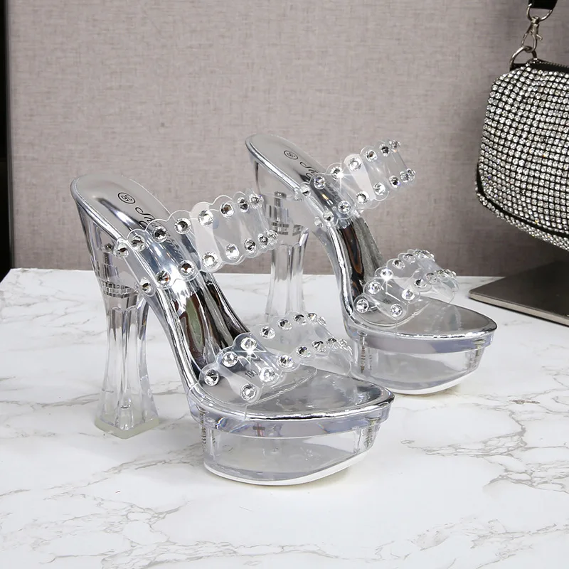 2025 Women Slippers Nightclub Sexy High Heels Stripper Rhinestone Sandals Shoes Luxury Slides Pvc Transparent Heels Zapatos
2025 Women Slippers Nightclub Sexy High Heels Stripper Rhinestone Sandals Shoes Luxury Slides Pvc Transparent Heels Zapatos
