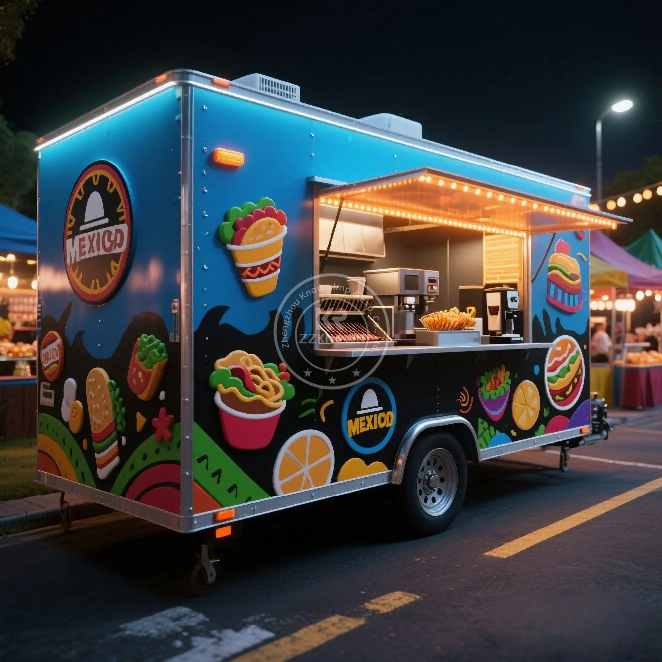 New Unpowered Mobile Coffee Trailer Food Vending Cart Food Car Custom Color Pull The Dining Cart for Sale
New Unpowered Mobile Coffee Trailer Food Vending Cart Food Car Custom Color Pull The Dining Cart for Sale