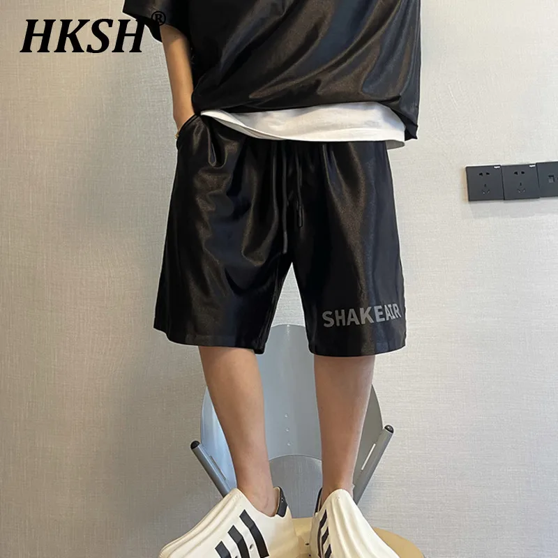 HKSH Summer New Vintage Men's Tide Black Silver Shiny Face Dropping Print Loose Texture Sports Shorts Chic Fashion Capris HK1756
HKSH Summer New Vintage Men's Tide Black Silver Shiny Face Dropping Print Loose Texture Sports Shorts Chic Fashion Capris HK1756