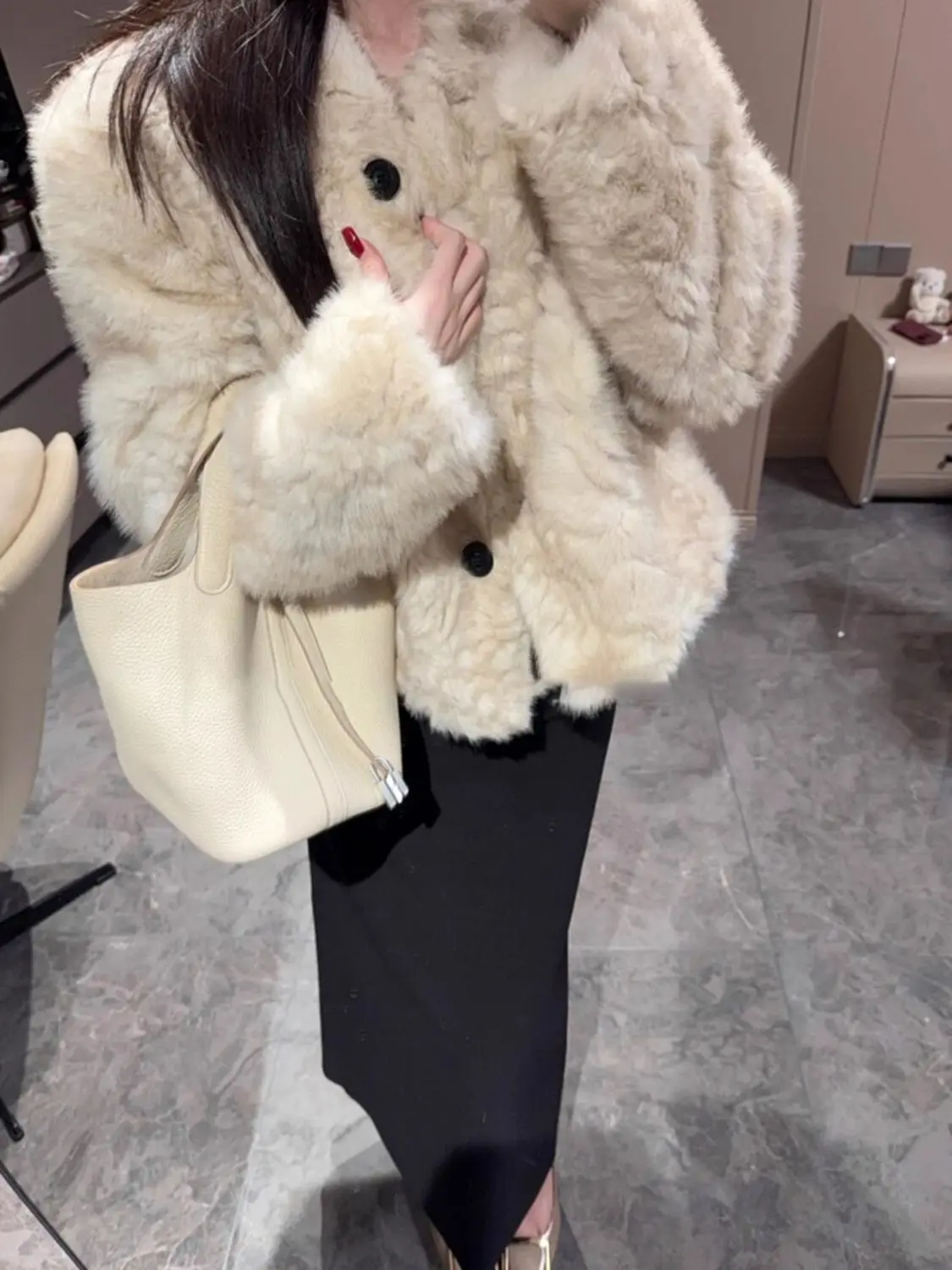 Faux Fur Decor Coats Womens Unique Mid Long Dance Daughter Highstreet Oversize Outfits Lined Turn Down Belted Warm Plaid Elastic
Faux Fur Decor Coats Womens Unique Mid Long Dance Daughter Highstreet Oversize Outfits Lined Turn Down Belted Warm Plaid Elastic