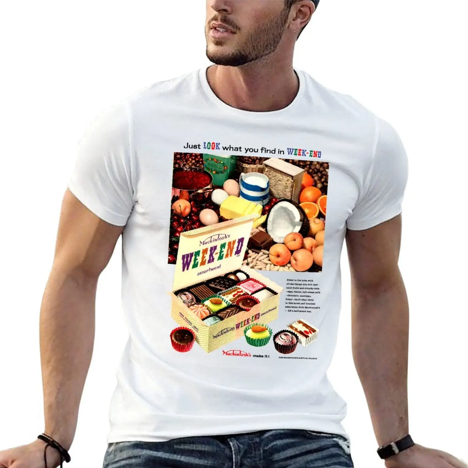 MACKINTOSH'S WEEK-END CHOCOLATES - ADVERT T-Shirt printed t shirts for man t shirt man cotton T-Shirt
MACKINTOSH'S WEEK-END CHOCOLATES - ADVERT T-Shirt printed t shirts for man t shirt man cotton T-Shirt