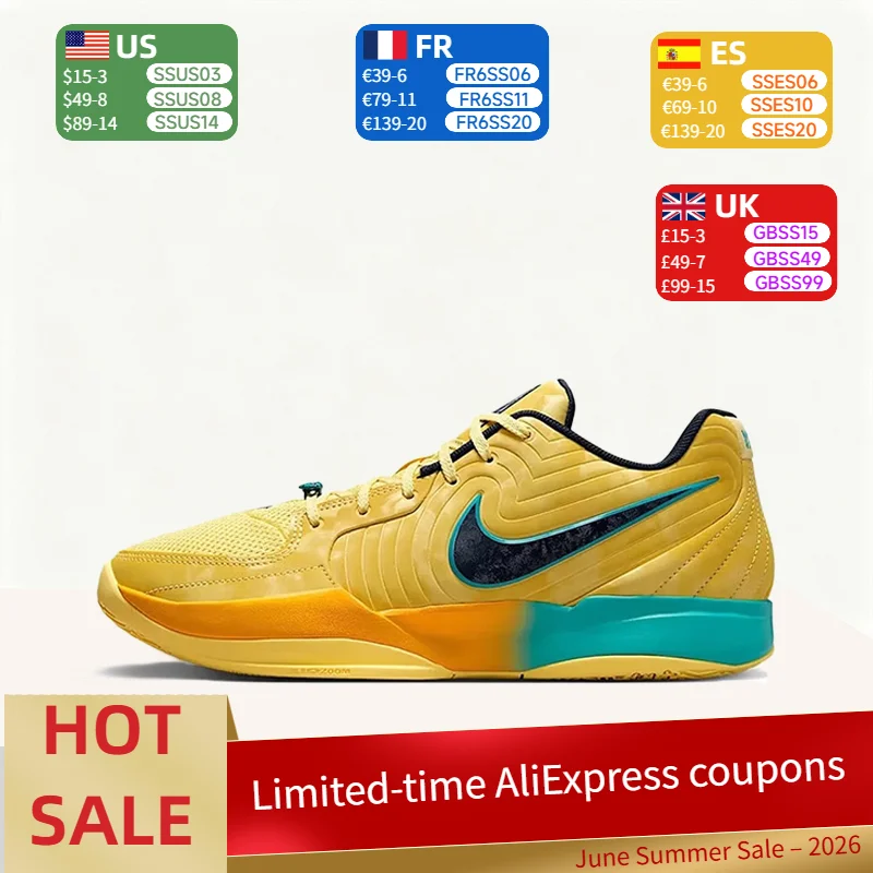 Nike Ja 2 Low-Top Basketball Shoes for Men - Yellow Comfortable, Durable, Slip-Resistant, and Wear-Resistant FD7327-700
Nike Ja 2 Low-Top Basketball Shoes for Men - Yellow Comfortable, Durable, Slip-Resistant, and Wear-Resistant FD7327-700