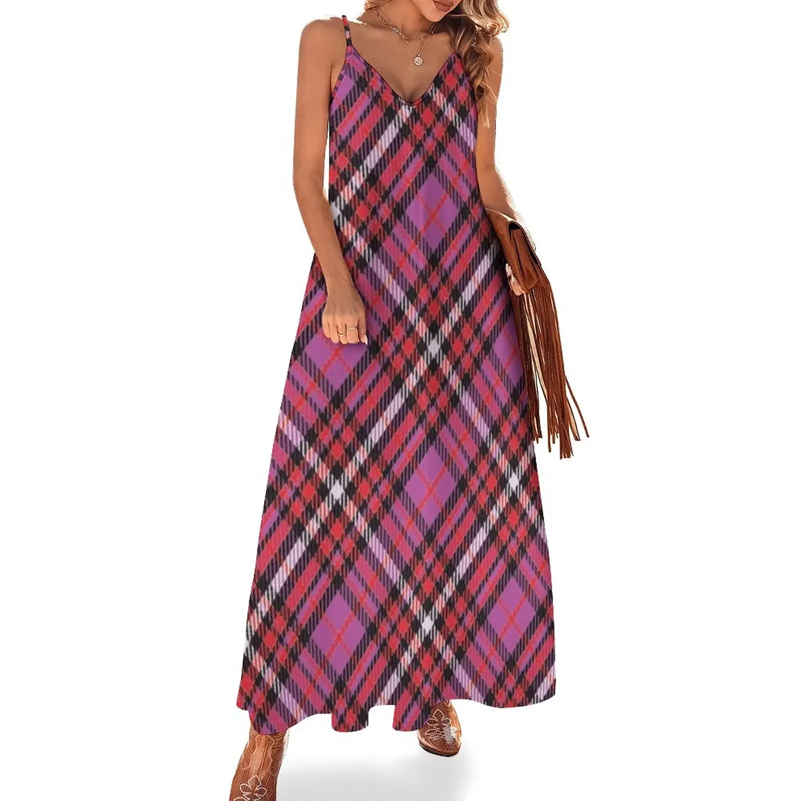 Red, Pink, and White Plaid Pattern Sleeveless Dress prom dress 2025 Elegant gown Dress
Red, Pink, and White Plaid Pattern Sleeveless Dress prom dress 2025 Elegant gown Dress