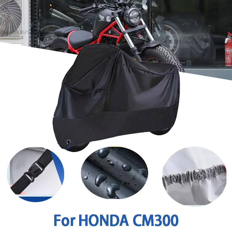 Motorcycle Full Covers For HONDA CM300 Car Outdoors Sun Protection Dust No Ear Thickened Oxford Clothcover Accessories
Motorcycle Full Covers For HONDA CM300 Car Outdoors Sun Protection Dust No Ear Thickened Oxford Clothcover Accessories