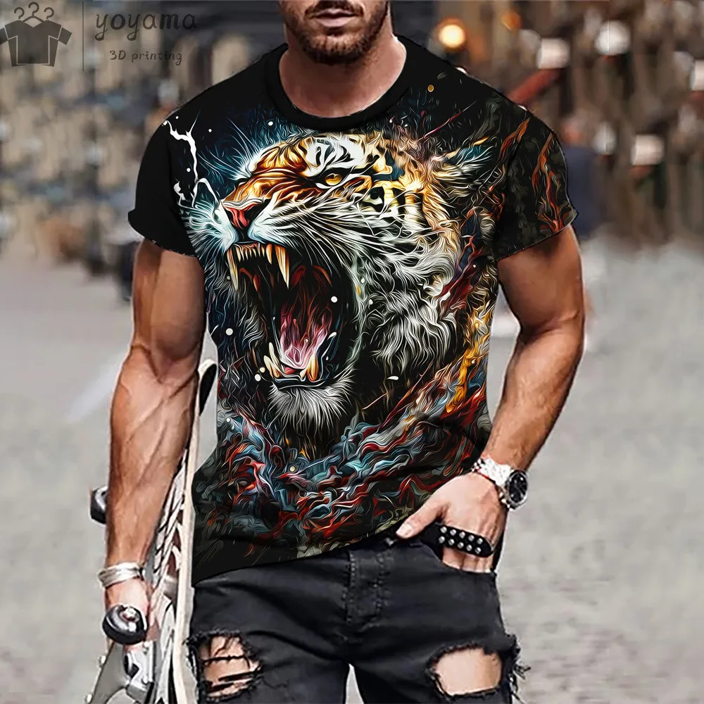 Tiger Pattern 3d Print Men's Clothing Personalized Tiger Print T-Shirts For Men O-Neck Oversized T-Shirt Short Sleeve Tee Tops
Tiger Pattern 3d Print Men's Clothing Personalized Tiger Print T-Shirts For Men O-Neck Oversized T-Shirt Short Sleeve Tee Tops