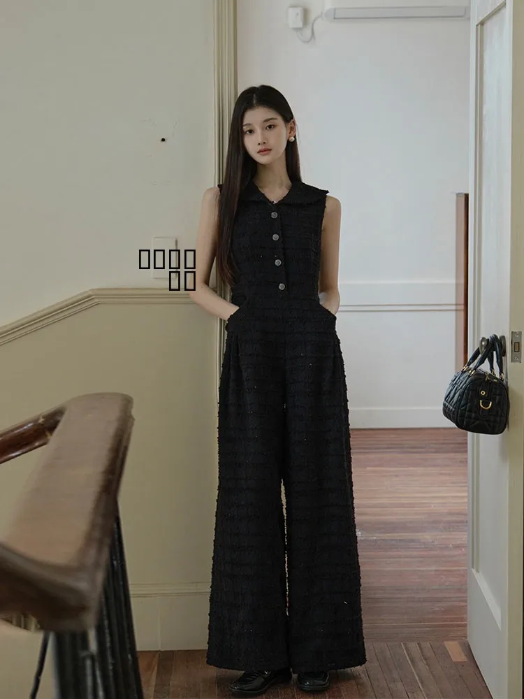 Женский шерстяной комбинезон ChillCozy Gateead с темно-синим воротником и кружевной отделкой, с высокой талией, длинные брюки, для повседневной носки
Женский шерстяной комбинезон ChillCozy Gateead с темно-синим воротником и кружевной отделкой, с высокой талией, длинные брюки, для повседневной носки