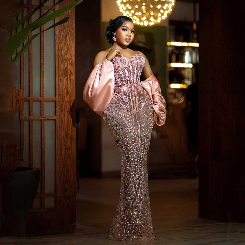 Luxury Pink Evening Gowns Sweetheart Mermaid Crystals Diamond Prom Gowns Floor Length Formal Special Occasion Dress Customized
Luxury Pink Evening Gowns Sweetheart Mermaid Crystals Diamond Prom Gowns Floor Length Formal Special Occasion Dress Customized