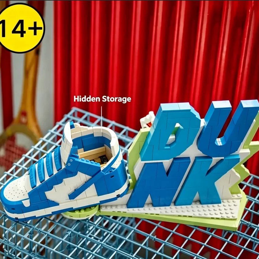 1180PCS FIT 43008 Building Block Basketball Shoes Sneaker Model Bricks with Hidden Compartment Christmas Birthday Gift for Boys
1180PCS FIT 43008 Building Block Basketball Shoes Sneaker Model Bricks with Hidden Compartment Christmas Birthday Gift for Boys
