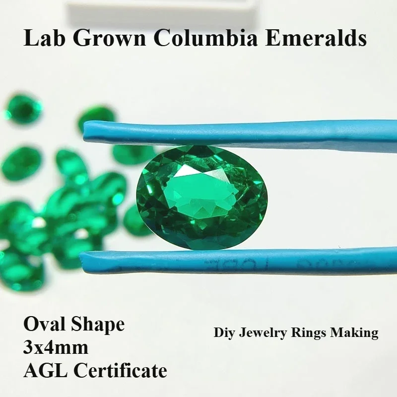 Lab Grown Columbia Emeralds Oval Shape 3x4mm Gemstone for Diy Jewelry Rings Making Materials Selectable AGL Certificate
Lab Grown Columbia Emeralds Oval Shape 3x4mm Gemstone for Diy Jewelry Rings Making Materials Selectable AGL Certificate