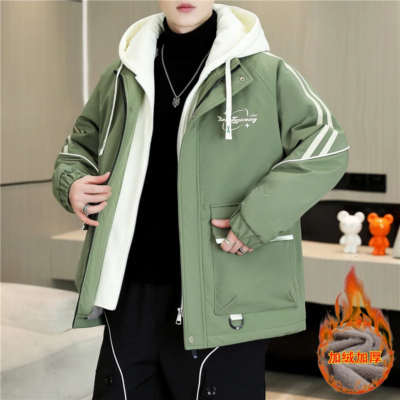 Streetwear Warm Fleece Liner Hooded Jackets 2026 Autumn Winter Men's Plush Coats Outdoor Windproof Thicken Top Parkas Clothing
Streetwear Warm Fleece Liner Hooded Jackets 2026 Autumn Winter Men's Plush Coats Outdoor Windproof Thicken Top Parkas Clothing