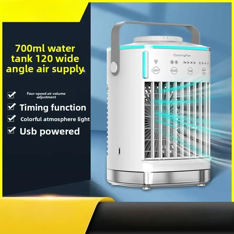 700ML Water Tank Mini Air Conditioner Fan With Water And Ice Single Cooling, Desktop Small Purification Fan Desktop In Household
700ML Water Tank Mini Air Conditioner Fan With Water And Ice Single Cooling, Desktop Small Purification Fan Desktop In Household