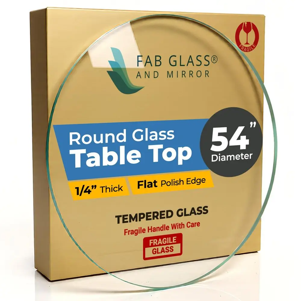 Inch Round Tempered Glass Table Top Flat Polished Edge1 4 Thick Round Glass Table TopHeavy Duty, Dining, Coffee, and Office Tab
Inch Round Tempered Glass Table Top Flat Polished Edge1 4 Thick Round Glass Table TopHeavy Duty, Dining, Coffee, and Office Tab